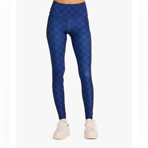 Goldsheep CLASSIC NAVY BLUE CHECK LEGGING Size Small - Picture 2 of 10